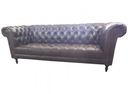 Sofa 4-seater Chesterfield couch luxury 245cm leather sofa couches furniture